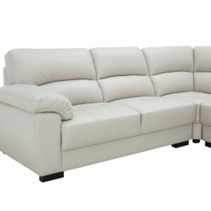 Alternative view of โซฟาหนังแท้ผิวสัมผัสเข้ามุม รุ่นโมเร็ตโต้ - สีหินทราย