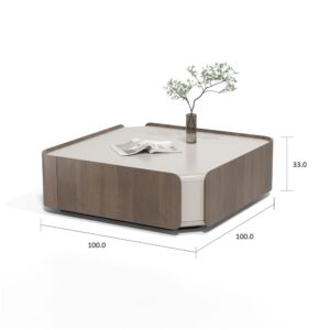 Alternative view of โต๊ะกลาง รุ่นโดลเซ่ ขนาด 100 ซม. - สีวอลนัท/โทป