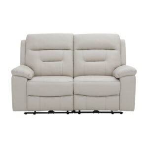 โซฟาหนังแท้ผิวสัมผัสปรับระดับไฟฟ้า 2 ที่นั่ง รุ่นมิโดริ - สีรอยัล เบจ