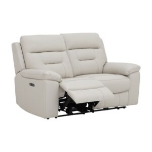 Alternative view of โซฟาหนังแท้ผิวสัมผัสปรับระดับไฟฟ้า 2 ที่นั่ง รุ่นมิโดริ - สีรอยัล เบจ